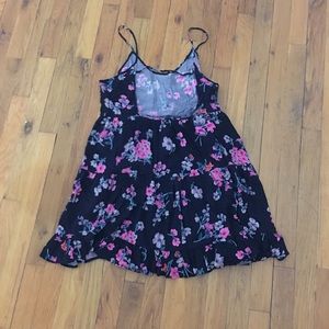 Tiered Open Back Floral Dress